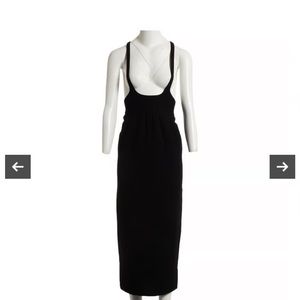 CHANEL VINTAGE 93A Apron Maxi Wool Dress! Accessory not included